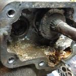 This was the cause of the internal faiure, moisture got in to the internal shift mechanism causing the detent to rust and fail to firmly hold gear position. This will be rectified by cleaning and resealing the shift cover.